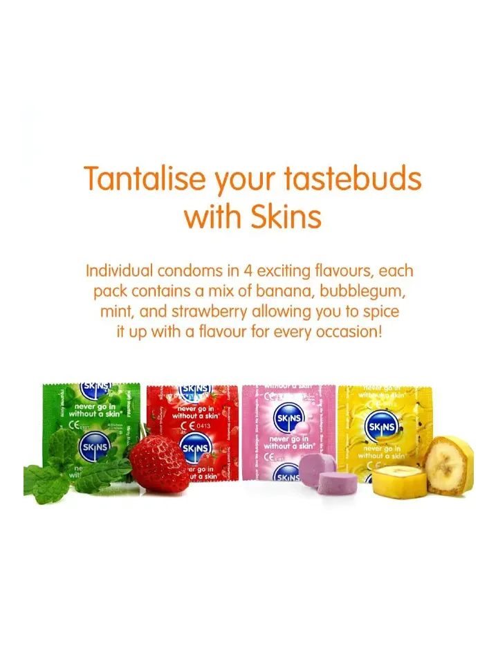 Mixed Flavored Condom 4-pack - Smaksatta kondomer 0