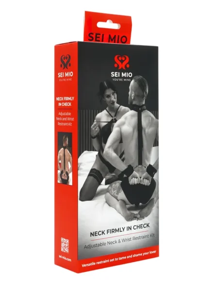 Sei Mio Adjustable Neck & Wrist Restraint Kit - Handbojor & halsband 0