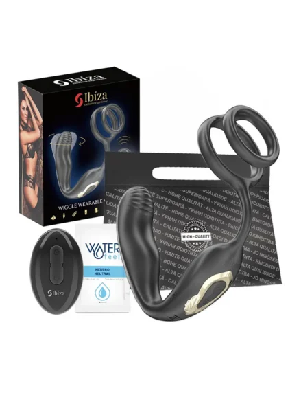Wiggle Rotating Anal Plug With Perineal Vibration - Prostatavibrator med penisring 0