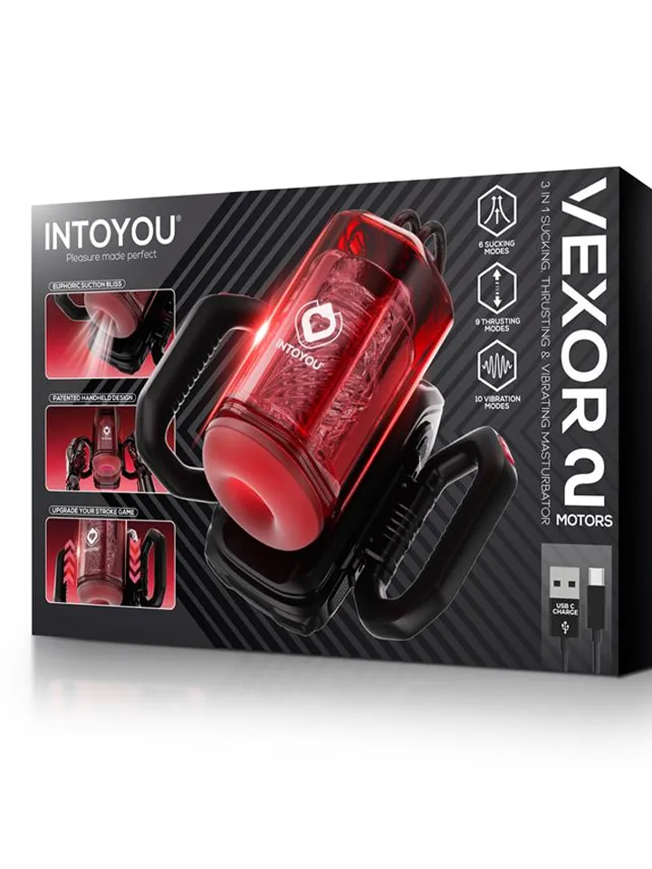 Vexor Masturbator Sucking, Thrusting & Vibration - Masturbator med motor 0