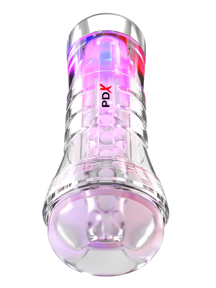 PDX Elite ViewTube XXL See-Thru EZ-Grip LED Stroker - Stroker 0