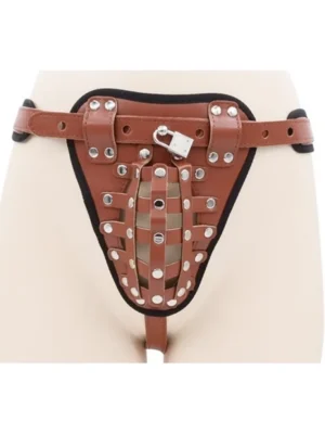 Cocklock Full Chastity Belt Brown - Kyskhetsbälte 0