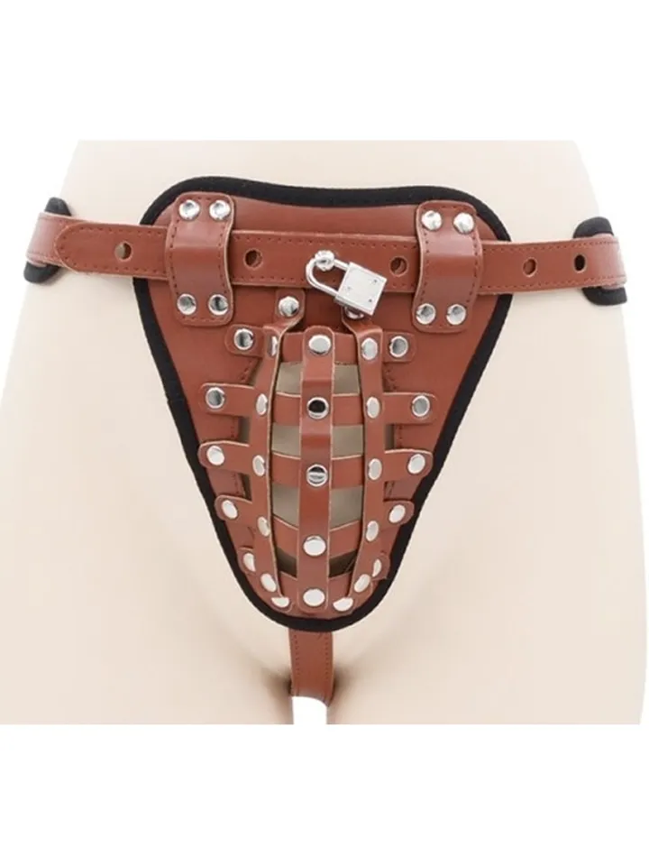 Cocklock Full Chastity Belt Brown - Kyskhetsbälte 0