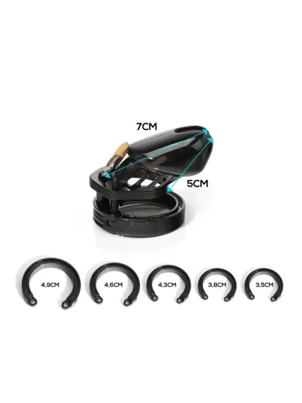 Chastity Cage Short Black - Kyskhetsbur 0