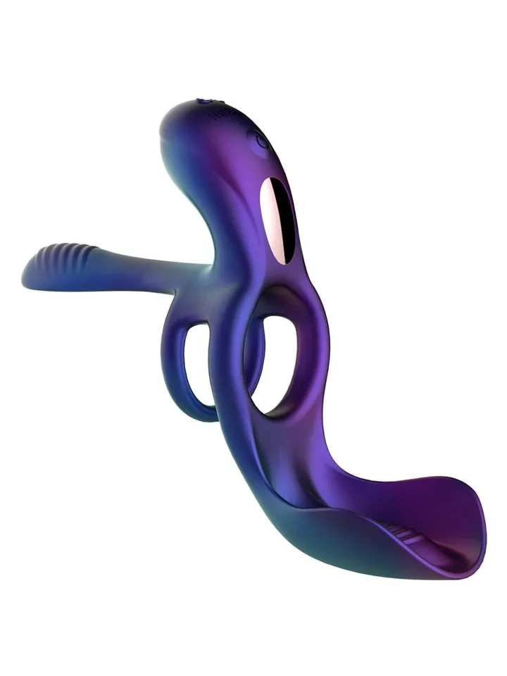 Zenith Cock Ring With Glans & Perineum Stimulator - Penisring med vibrator 0
