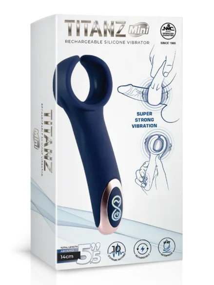 Titanz Silicone Rechargeable Vibrator - Masturbator med vibration 0