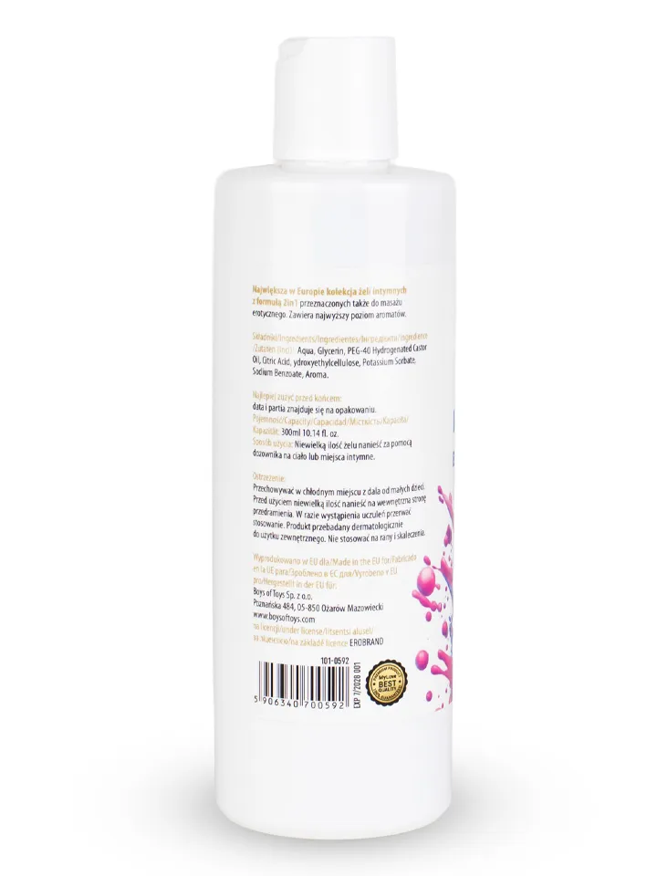Intim & Massage Lubricant Bubble Gum 300 ml - Glidmedel & Massagelotion 0
