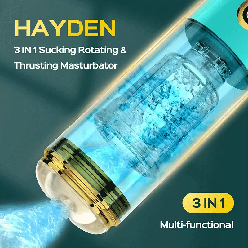 Hayden Rotating Male Masturbator & Automatic Stroker - Masturbator med motor 0