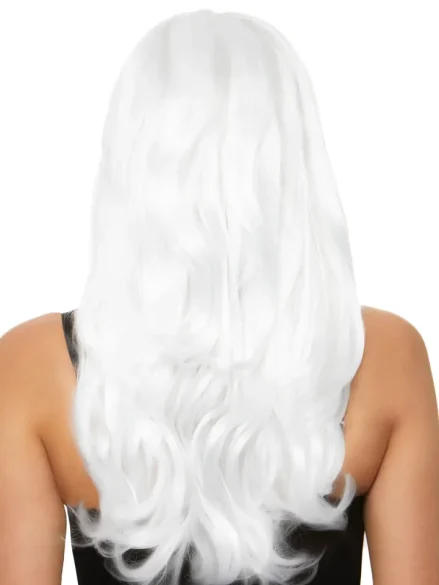 Leg Avenue Long Wavy Wig White - Peruk 0