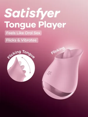Satisfyer Tongue Player Flicking Clitoral Stimulator - Klitorisvibrator 0
