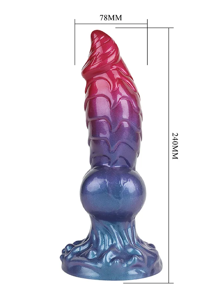 Eldritch Sentinel Rippled Monster Silicone Dildo 24 cm - Dragon dildo 0