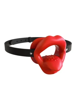 Vibrating Mouth Gag Silicone Lips & Tongue - Gag 0
