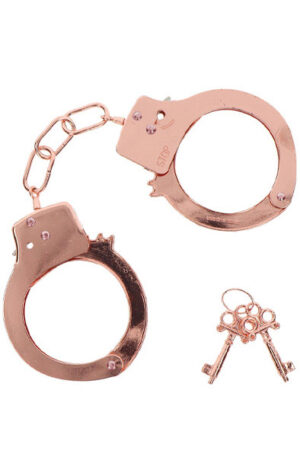 ToyJoy Metal Handcuffs Rose Gold - Handbojor 0