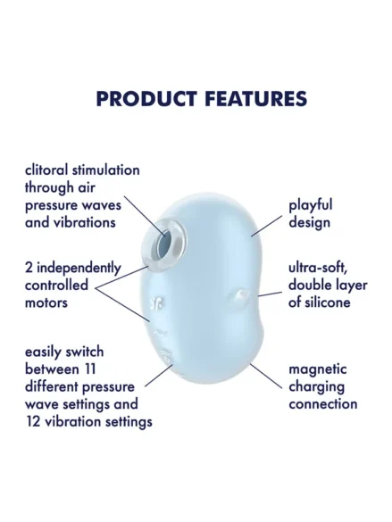 Satisfyer Cutie Ghost Blue - Lufttrycksvibrator 0