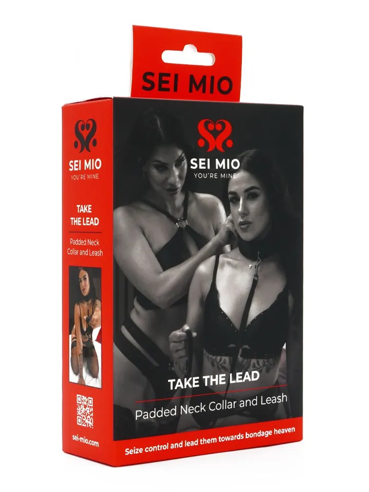 Take The Lead Padded Neck Collar & Leash - Bondage Halsband & Koppel 0