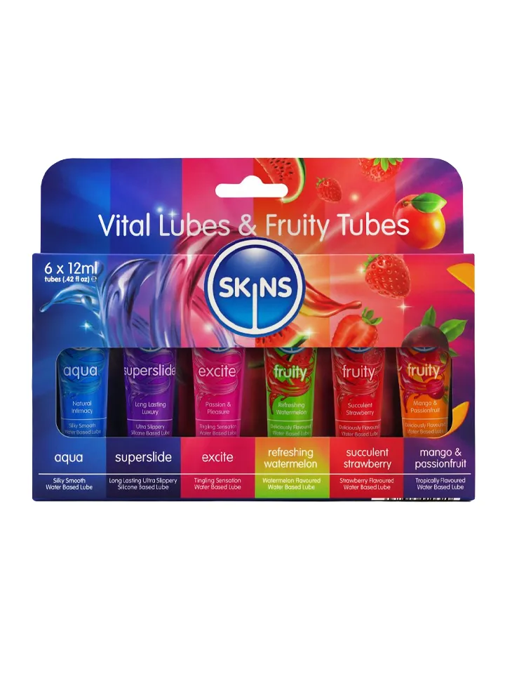 Skins Tubes Vital & Fruity 6-pack - Glidmedel med smak 0