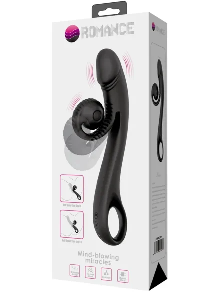 Love Romance Selma Snail Rabbit Black - G-punktsvibrator 0