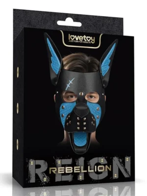 Rebellion Reign Scarred Alpha Pup Mask Blue - BDSM mask 0