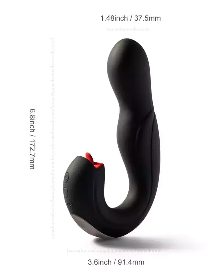 Joi Pro Rotating Head G-spot Vibrator & Clit Licker Red - G-punktsvibrator 0