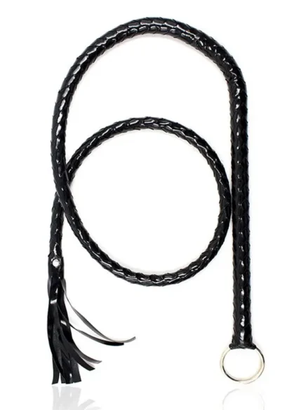 Shiny Black Long Whip 138 cm - Piska 0
