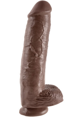 Pipedream King Cock With Balls Brown 28 cm - XL dildo 0
