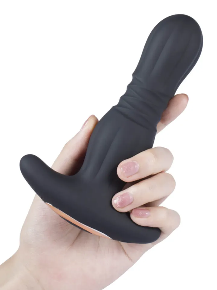 Agas Thrusting Butt Plug With Remote Control - Analplugg med vibrator 2