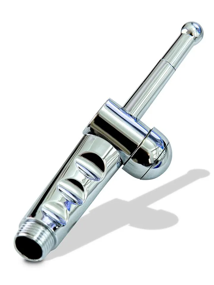 Anal Shower With Closing System Chrome - Duschmunstycke 0