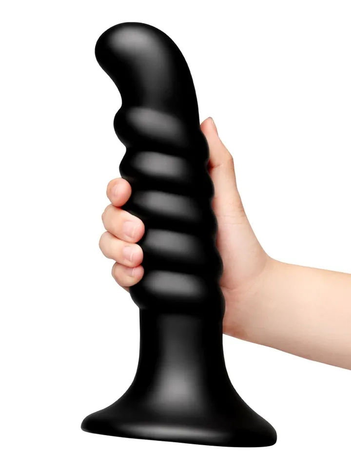 B-vibe Krush Curved &amp; Ribbed Dildo