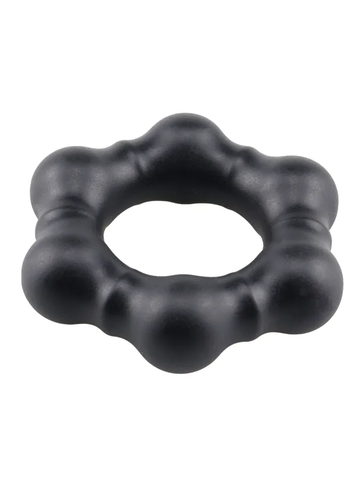 Beaded Silicone Cock Ring Black - Penisring 3