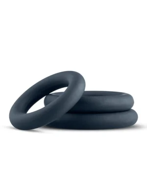Boners 3-Piece Cock Ring Set Grey - Penisringar paket 1