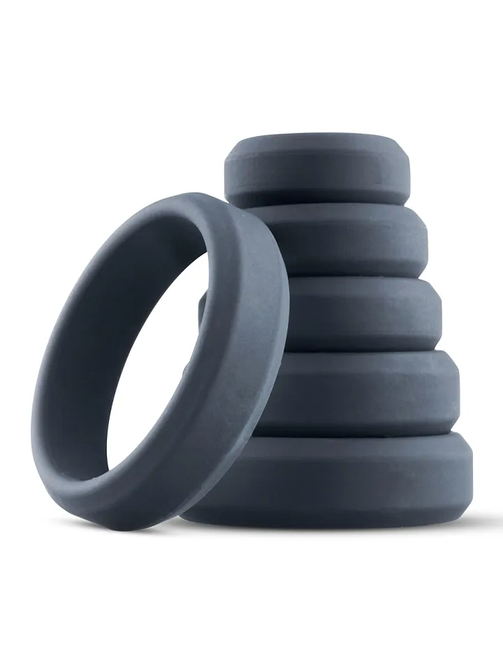 Boners 6-Piece Cock Ring Set | Penisringar - Pubisring - Penisring singel o-ring - bästsäljare - Nyheter för män | Intimast