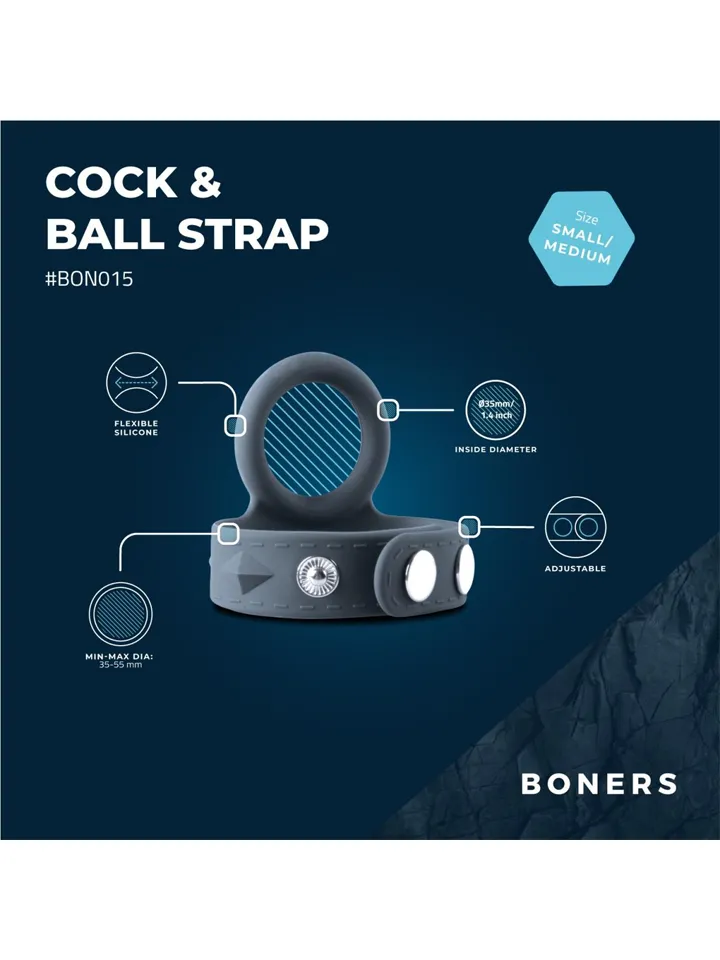Boners Cock & Ball Strap S/M - Penis & pungring 2