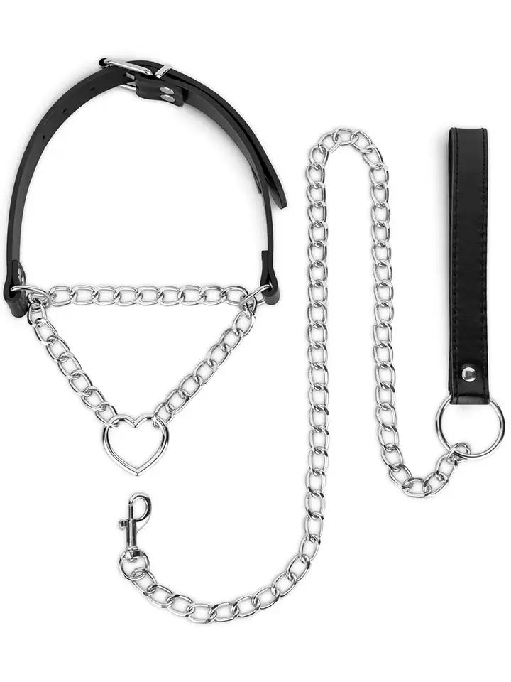 Collar With Chain Silver - Halsband & koppel 2
