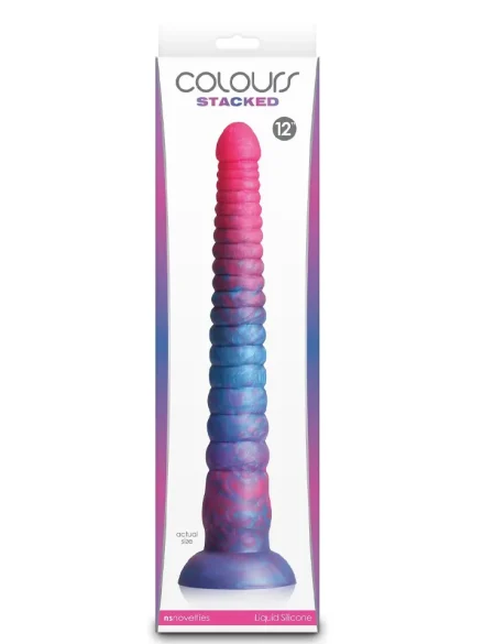 Colours Stacked Dildo Pink/Blue 30,5 cm - Fantasy dildo 2