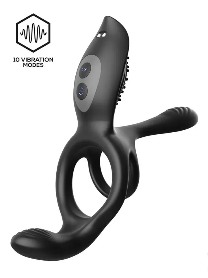 Daxer Girth Gainer Vibrating Double Cockring - Penisring med vibrator 1