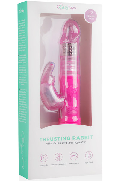 Easytoys Thrusting Rabbit Vibrator Pink - Rabbitvibrator 3