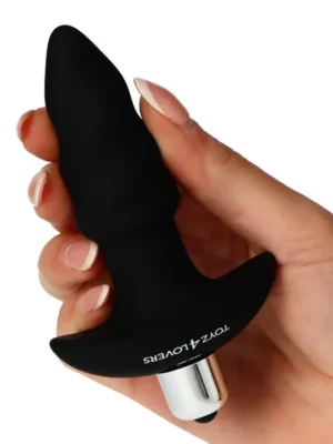 Elys Anal Bow Screw 10 cm - Analplugg med vibrator 1