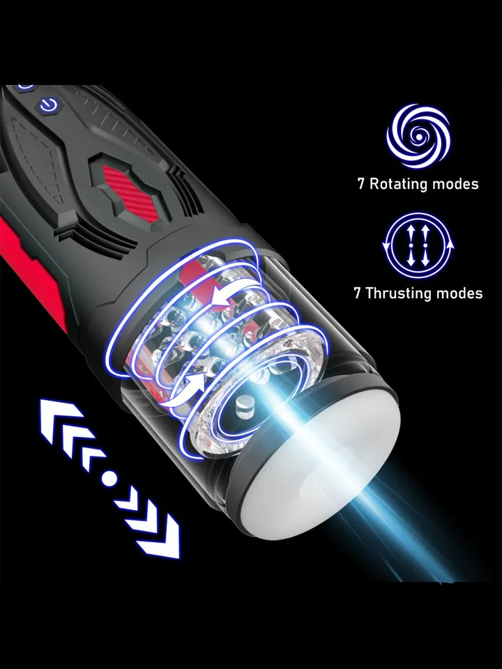 Erospace B1 Thrusting & Rotating Masturbator - Masturbator med motor 3