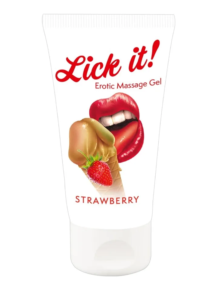 Erotic Massage Gel Strawberry 50 ml - Bättre oralsex 1