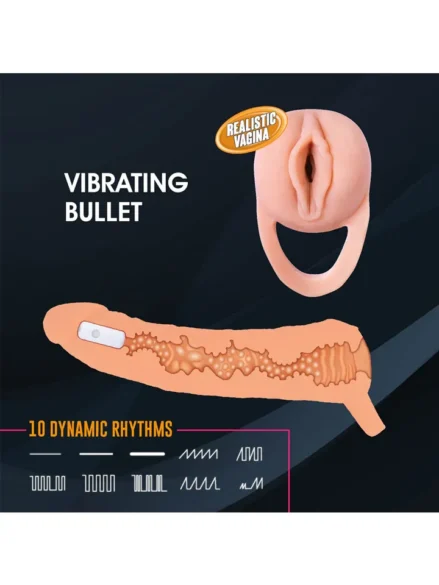 Extendor+ 2in1 With Vibrating Bullet - Penisförlängare/Sleeve med vibrator 2