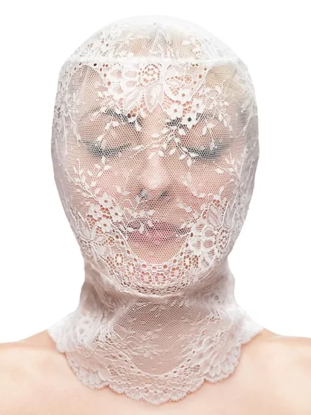Fetish & Fashion Lace Hood White - BDSM mask 1