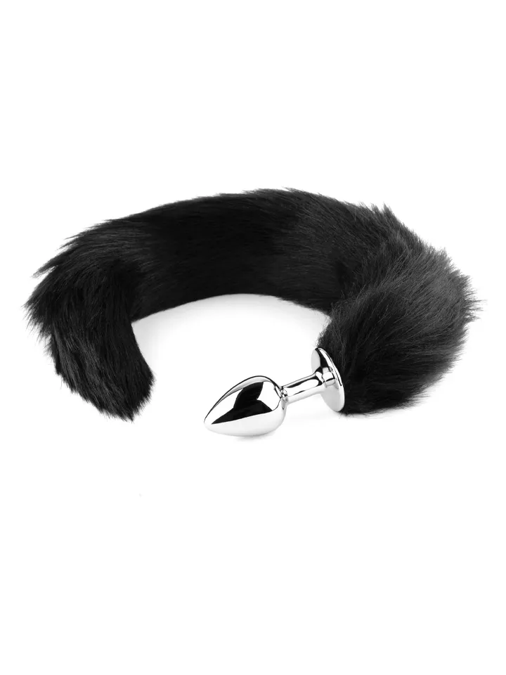 Fluffy Black Fox Tail Plug