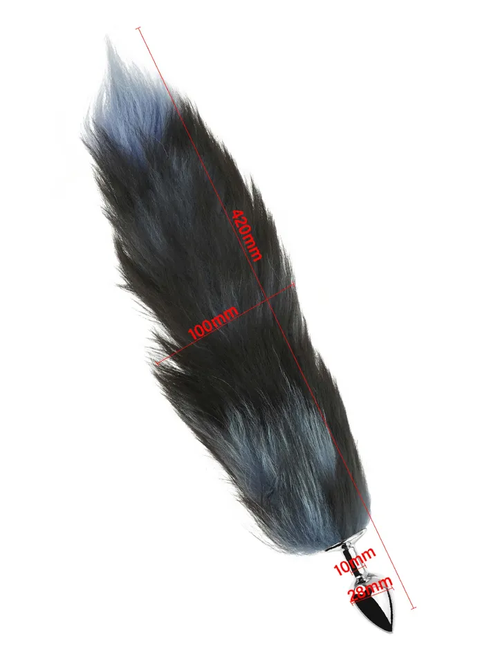 Fluffy Fox Tail Metal Plug - Analplugg med svans 0