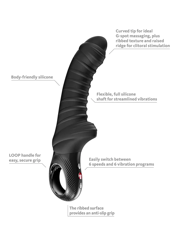Fun Factory Tiger G-Spot Vibrator Black - Dildo med vibrator 0
