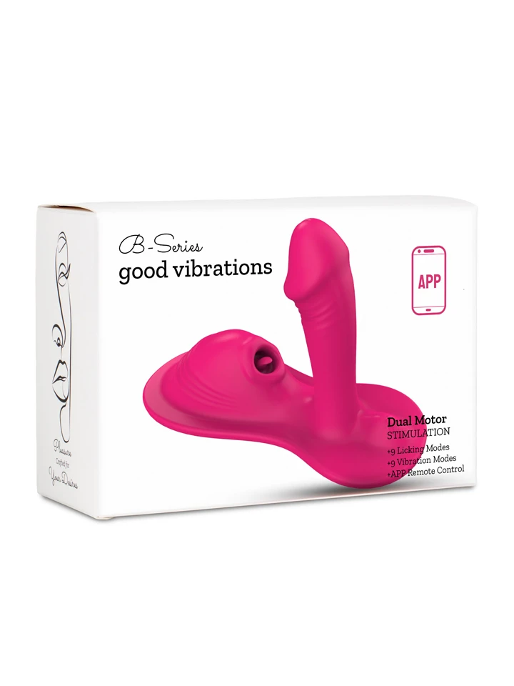 G-Spot & Clitoral Licking Vibrator With APP - Appstyrd klitorisstimulator 0