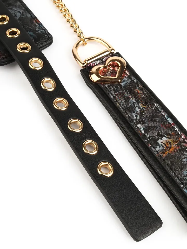 Geisha Floral Jacquard Collar & Leash - Halsband & koppel 0