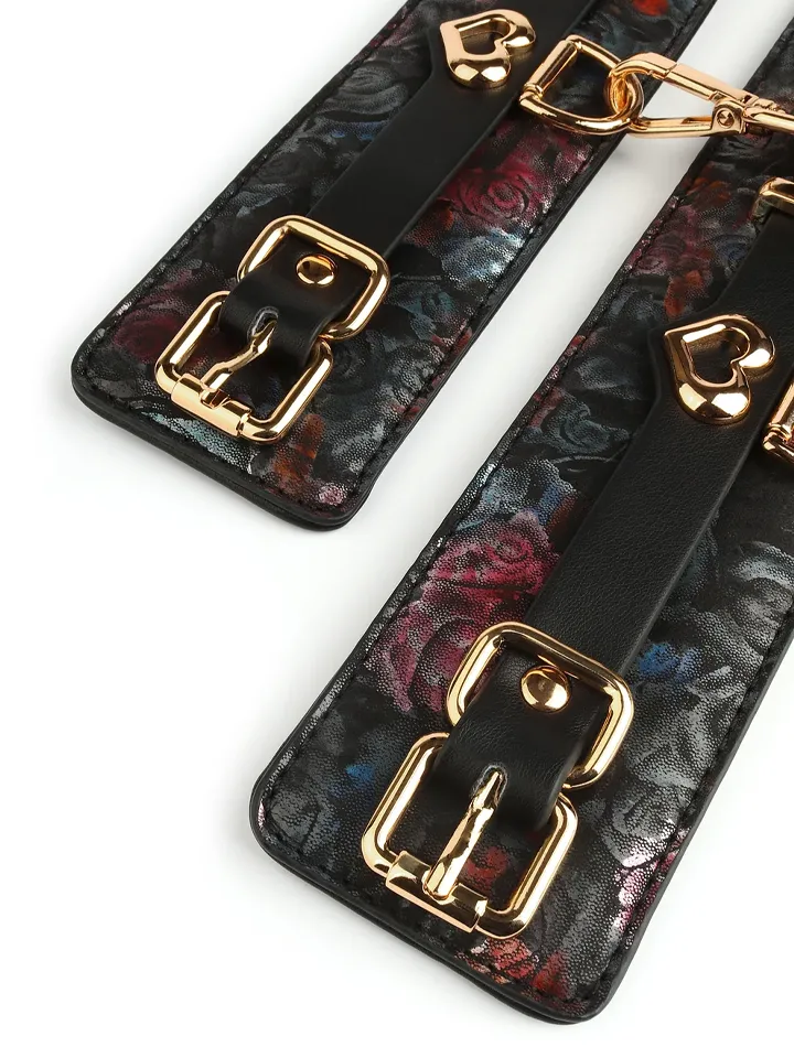 Geisha Floral Jacquard Wrist Cuffs - Handbojor 0