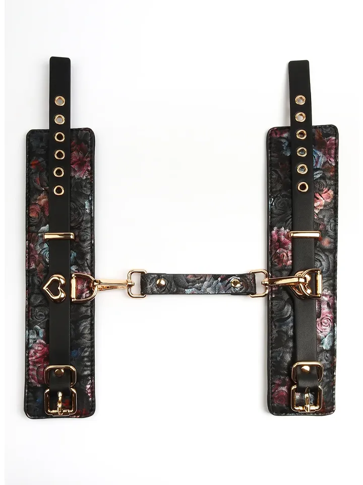 Geisha Floral Jacquard Wrist Cuffs - Handbojor 0