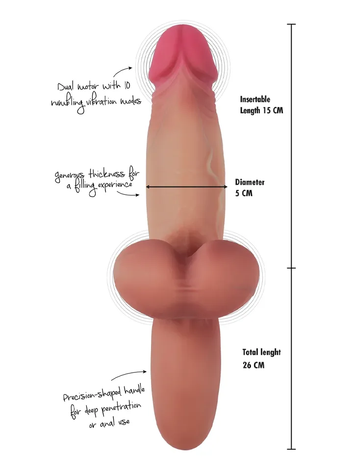 Heavy Hitter Vibrating Dildo Liquid Silicone - Dildo med vibrator 2