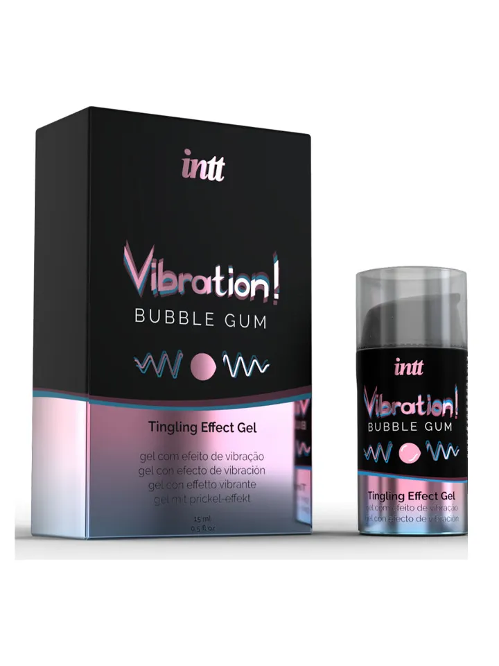 Intt Vibration! Bubble Gum Tingling Gel 15 ml - Lusthöjande gel 2